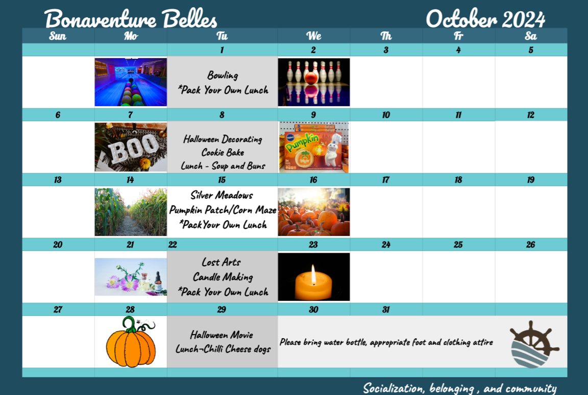 Bonaventure Belles Calendar